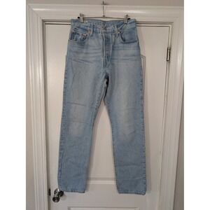 Levi's women’s 501 button fly Light Blue Straight Jeans